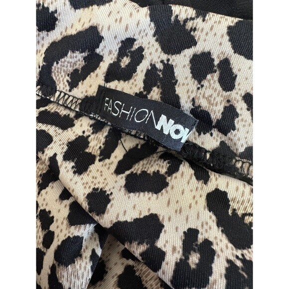 Fashion Nova leopard Animal Print long Maxi skirt M Column skirt - Picture 4 of 6